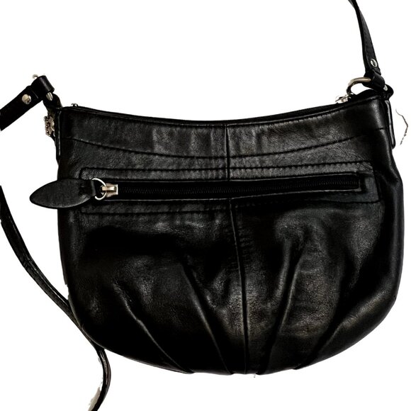 Coach Crossbody Black Leather Bag Purse - Picture 5 of 8